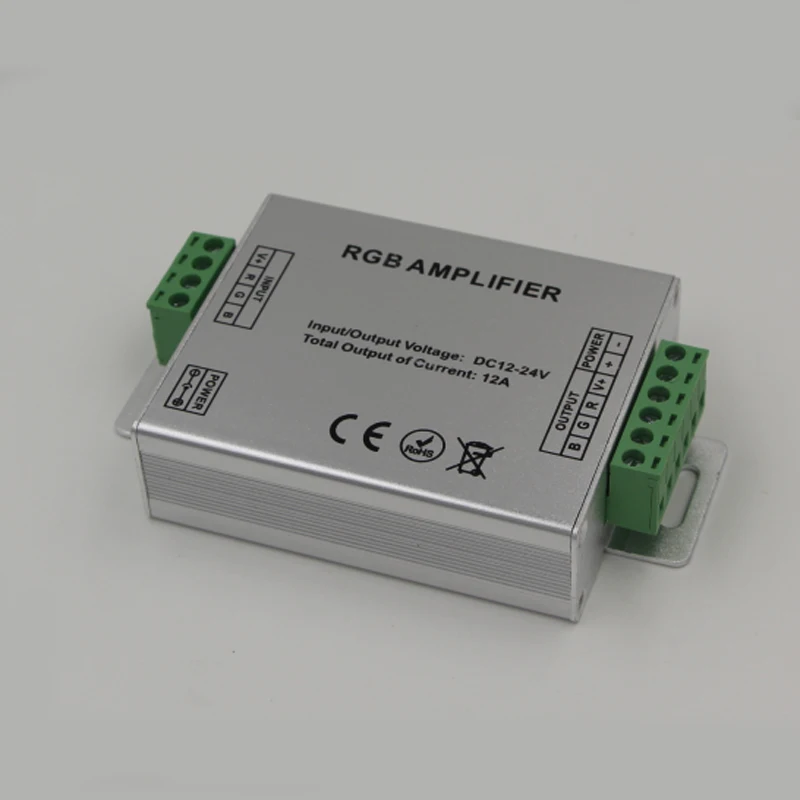 

1Pcs 12A LED RGB Amplifier DC12-24V 4pin comb with led controller for 5050 3528 2835 SMD RGB LED Strip Light Top Quality