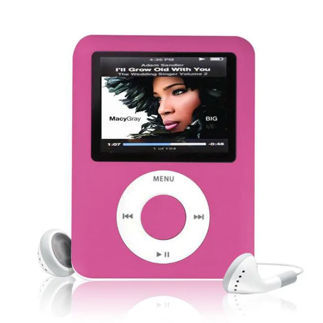 Горячая тонкая Высококачественная MP4 с наушниками 8 Гб 1,8 дюймовый ЖК-экран Медиа Видео игра фильм FM радио 3th поколение MP4 музыкальный плеер - Цвет: Hot Pink