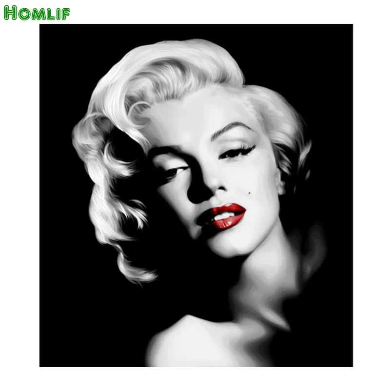 

Diamond Painting Marilyn Monroe 5D DIY square Diamond Embroidery Mosaic Kit Portraits Rhinestone Picture for Home Decoration