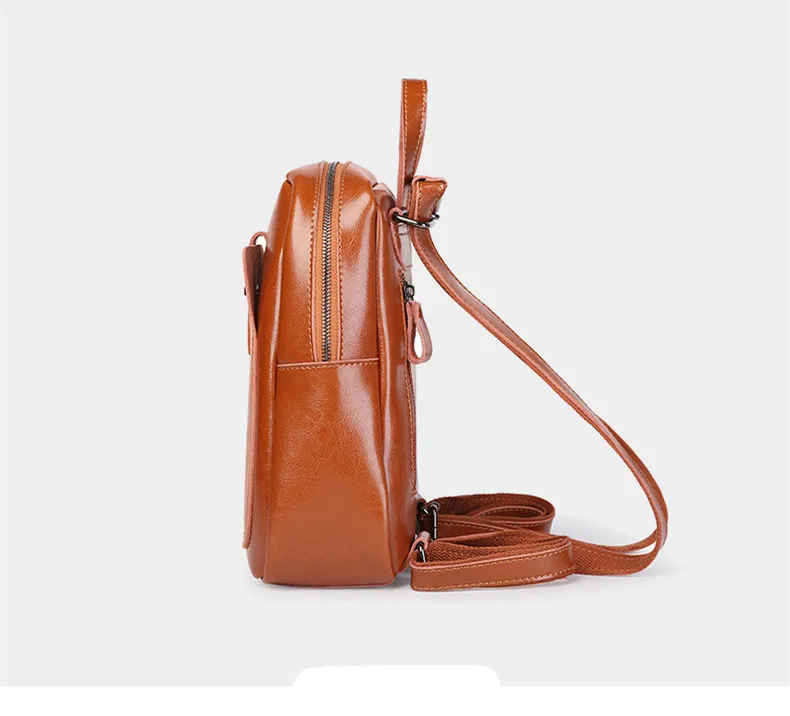 Oil wax leather women backpack (14)