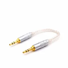 8 core 5N sterling silver Audio Cable 3 5 mm to 3 5mm Aux Cable Male to Male Car Aux Cord HiFi Headphones Amp