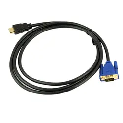 6Ft 1.8 м VGA HDMI Золото мужчина VGA HD-15 Мужской кабель 1080 P HDMI-VGA м/м провода