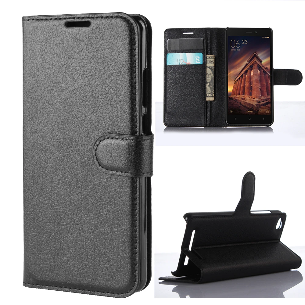

Xiaomi Redmi 3 Wallet Cover Card Holder Phone Cases for Xiaomi Redmi 3 Leather Case Protective Shell