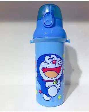 2 шт. 450 мл мультфильм Doraemon Микки Минни Человек-паук дети мальчик девочка Туризм бутылки для питьевой воды с веревками - Цвет: Design 2