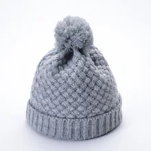 Вязаная шапка, шапка с помпоном, вязаные флисовые шапки для женщин и девочек, женские вязаные шапки, шапки красного и желтого цвета, толстые теплые милые шапки