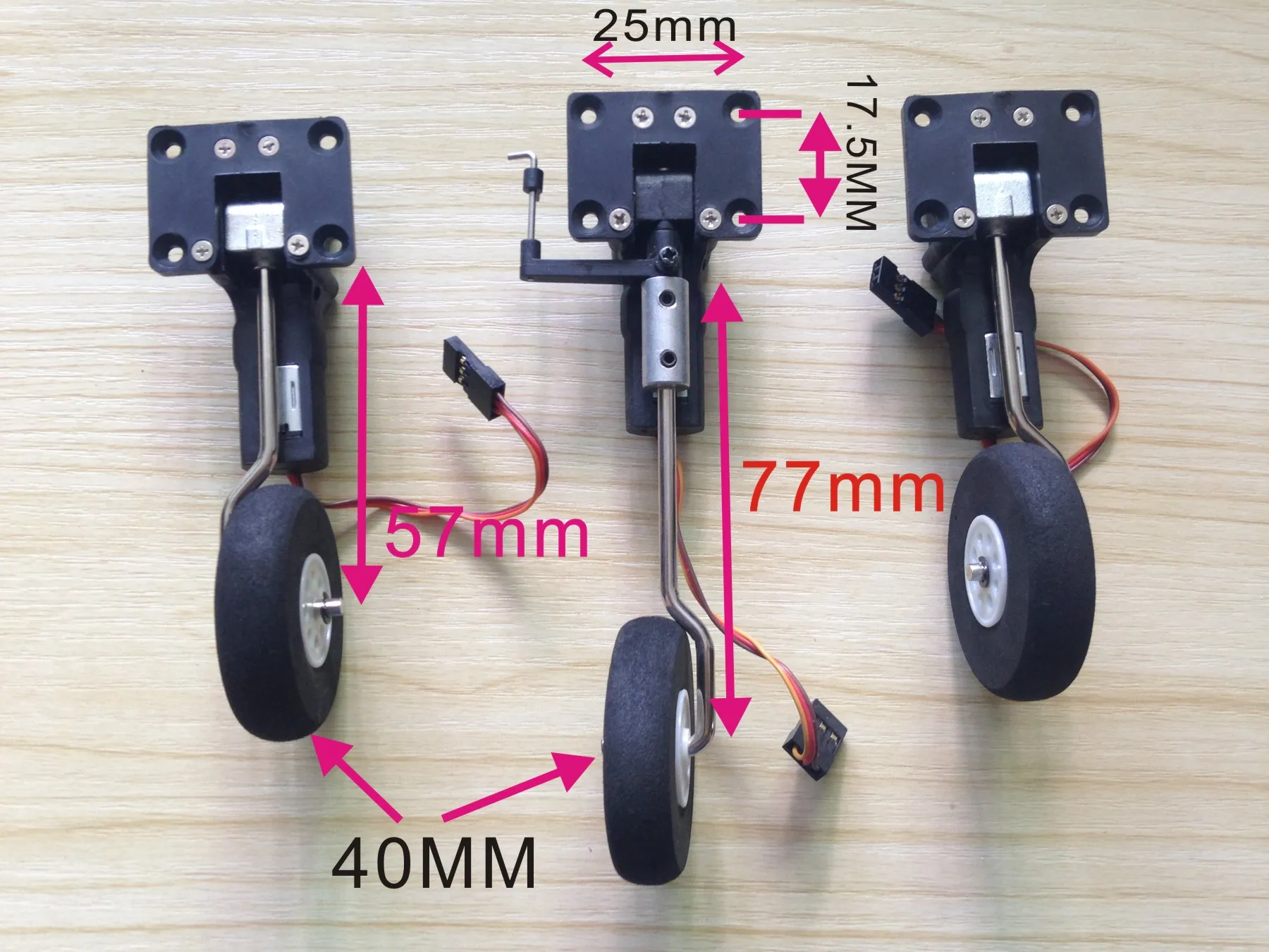 

25g steering gear electric metal worm type retractable landing gear for DIY airplane Free shipping