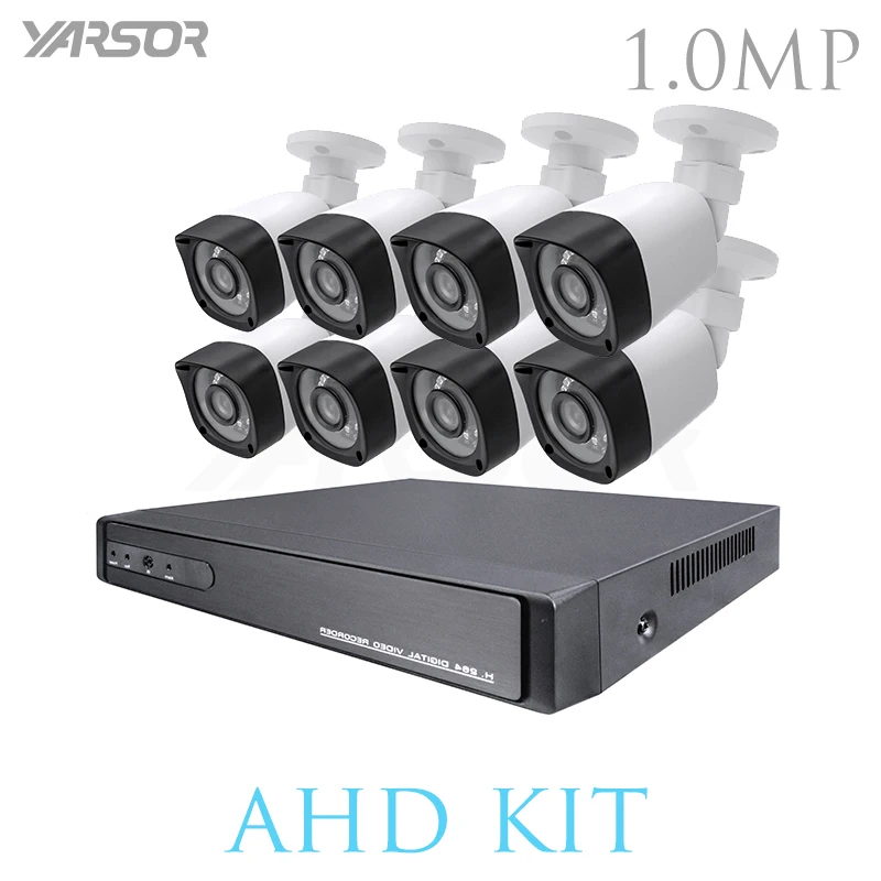 

AKT1008DHB 8CH DVR 720P HDMI CCTV System Video Recorder 8PCS Home Security Waterproof Night Vision Camera Surveillance Kits