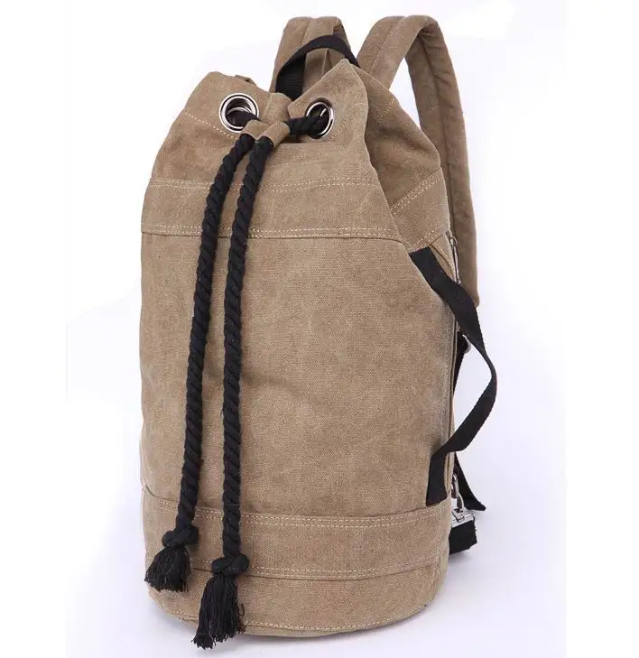 

New Canvas Backpack Men Travel Bag Drawsring Bucket Shoulder Bags College Rugzak Casual Backpack Women Bagpack Back Pack Bolsos