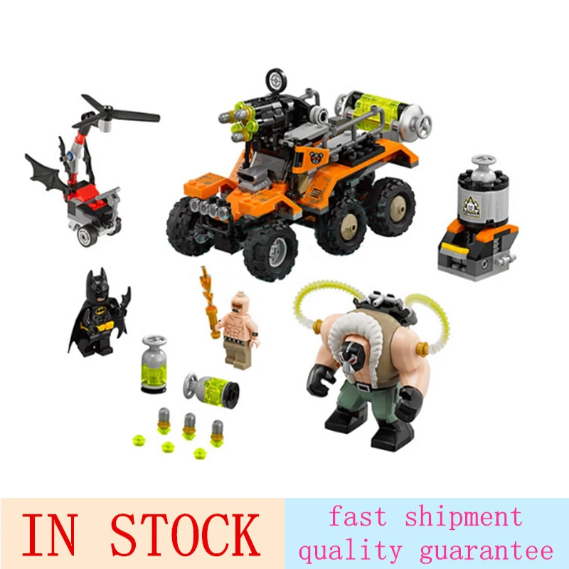 

07081 Super heros batman Bane Toxic Truck Attack Set Plastic Assembly Building Blocks Bricks Toys Compatible With 70914