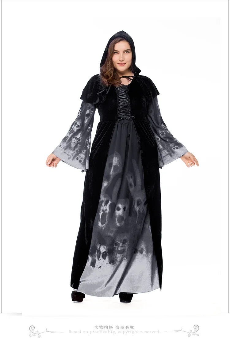 Большой/большой размер Хэллоуин сексуальный костюм ведьмы для взрослых женщин Королева карнавал Пурим вечерние маскарадный костюм