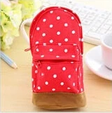 Стиль мини школьные сумки, студенческие пенал из ткани большой емкости волнистый Рюкзак Тип ручка сумка 4 цвета - Цвет: Красный
