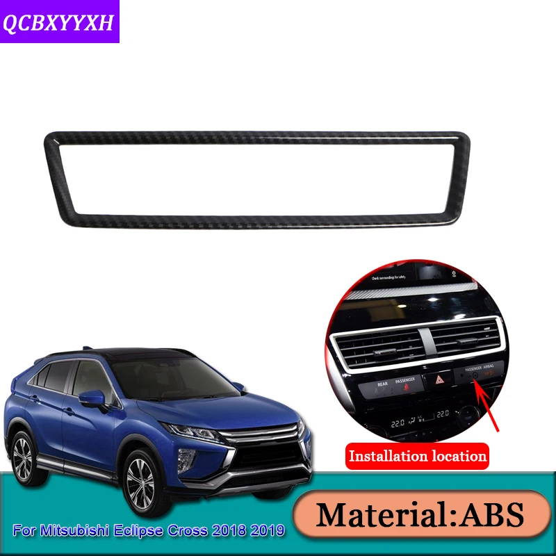 Car Styling For Mitsubishi Eclipse Cross 2018 2019 Auto Center Console Outlet Frame Covers Internal Decoration Sequins Accessory |