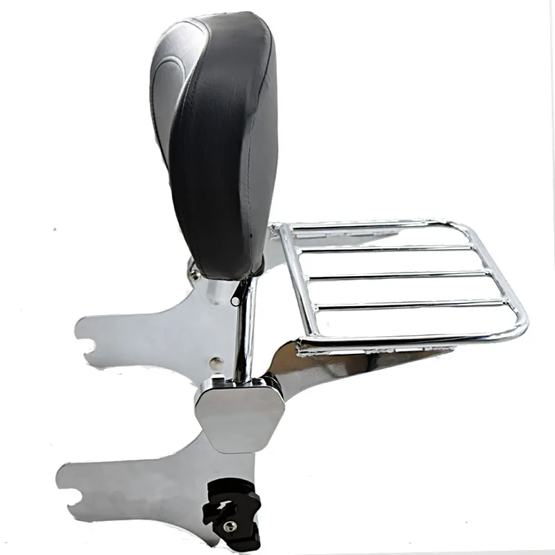 Motorcycle Backrest Sissy Bar Luggage Rack For Harley Road King Street