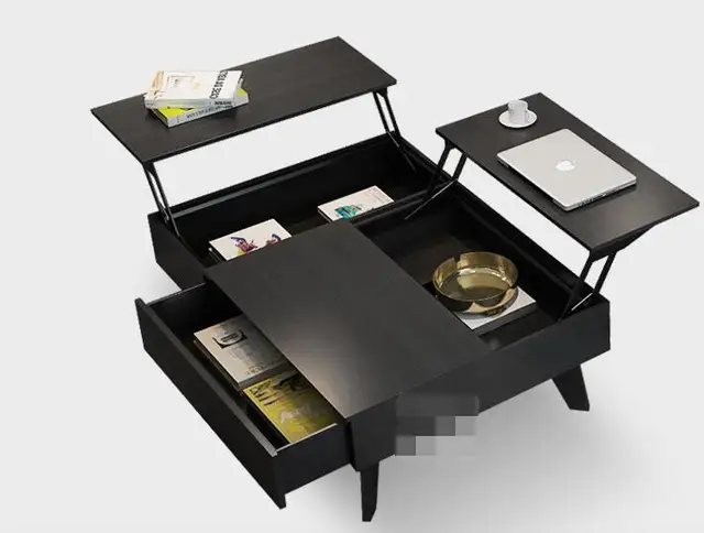 Us 359 1 10 Off Multi Functional Lifting Table Fold The Tea Storage In Coffee Tables From Furniture On Aliexpress