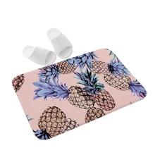 С принтом ананаса Нескользящие коврик коврики для кухни Стиль растения Гостиная супер мягкие ковер при входе двери водопоглощение коврик