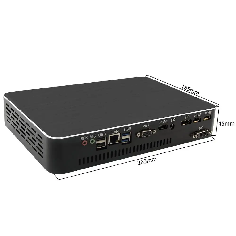 Kingdel высокое качество HTPC четырехъядерный процессор Intel i7 7700 4G выделенный GTX1050TI DVI
