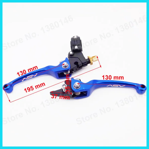 Синий ASV складывающаяся муфта тормозной рычаг+ 7/" рукоятка мягкий дроссельной заслонки штыри для мотокросса МХ, Dirt Pit Pro Bike XR50 в байкерском стиле