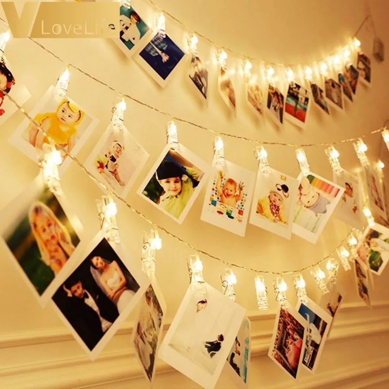 

1.2M 10 LED Photo Clip String Light Valentines Day Decoration Fairy Light Wedding Decoration Birthday Gift Party Favors