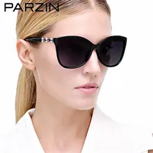 PARZIN Поляризованные солнцезащитные очки Женщины Элегантный Rhinestone Солнцезащитные очки Женщины Солнцезащитные очки+ Упаковка Черный 9531