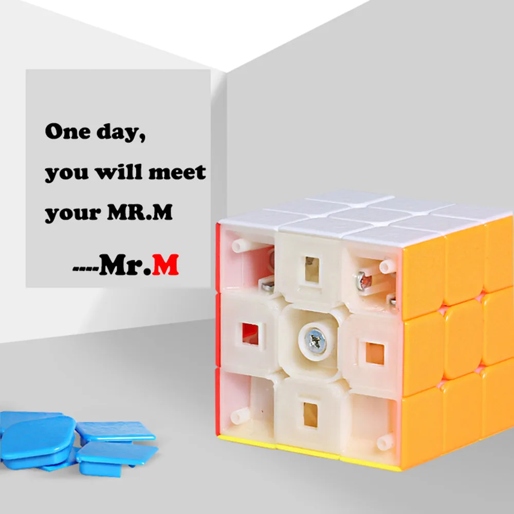 Puzzles para Crianças Shengshou Cubo Magnético Twisty Puzzle Brinquedo Colorido Stickerless Brinquedos 3x3x3 Mr. m 12 Cheap Cubos mágicos