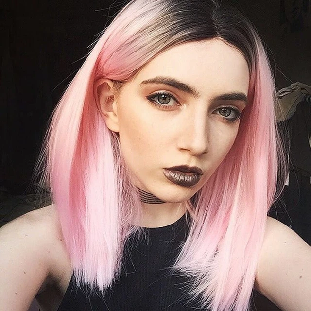Pink Short Hair Fashion Dresses