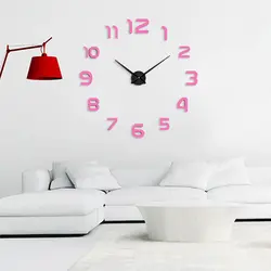 Muhsein Новый DIY настенные часы моды 3D супер Большие размеры зеркала настенные часы стикера украшения дома Гостиная часы Бесплатная доставка