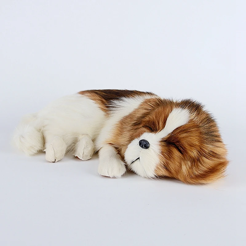 quality soft realistic animal dog plush toy simulation pet dogs animals doll car decoration  Photography props 35X25cm (8)