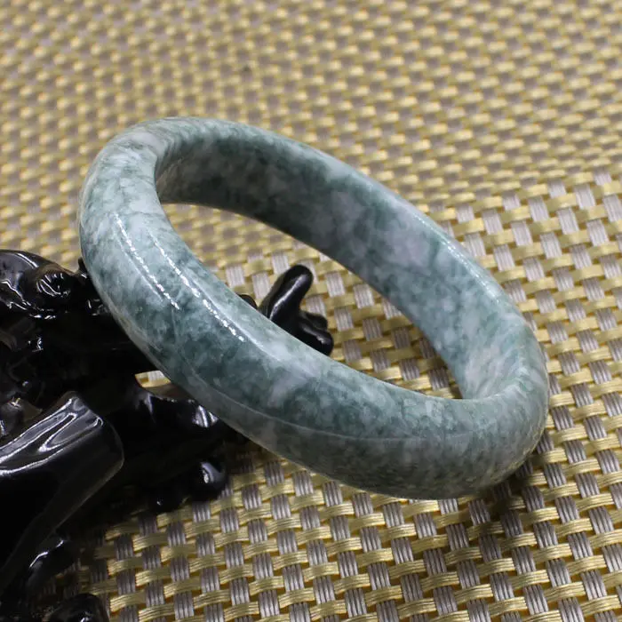 

3440 Certified Grade "A" Natural Green Jadeite Jade Gems Bracelet Bangle 61mm 10.20 40
