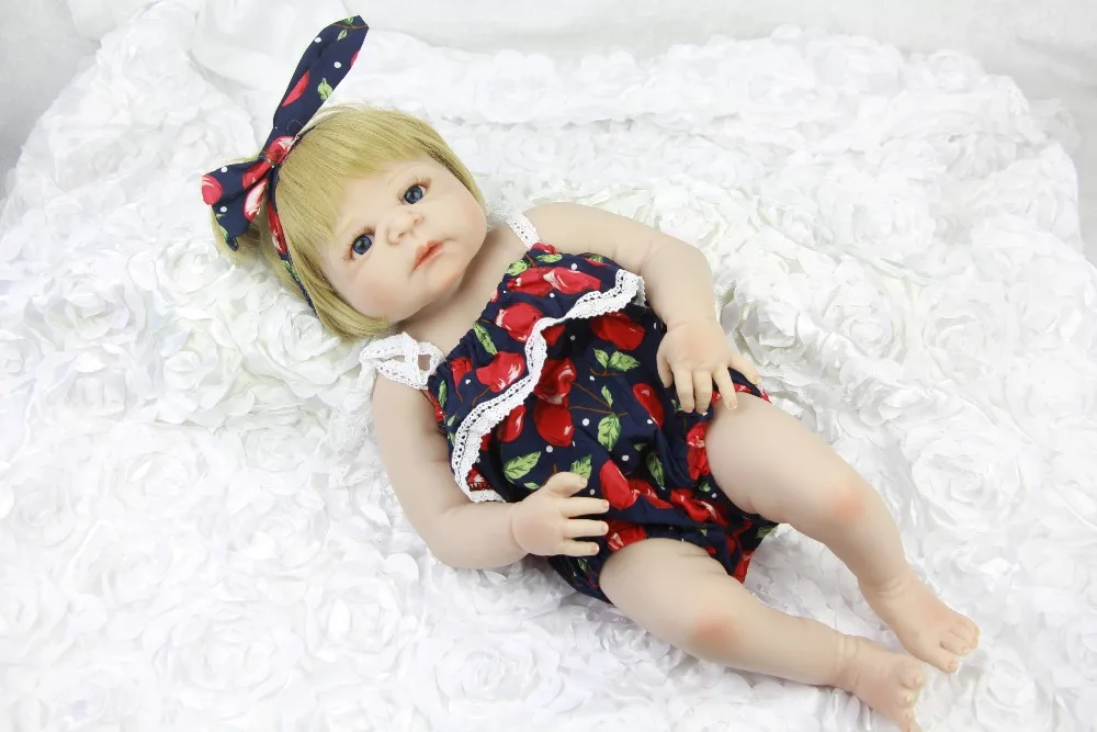 

Exclusive 23' 57 cm Reborn Baby Girl Full Silicone Body Reborn Dolls Realistic Kids Playmates Baby Toys Girl Birthday Gifts