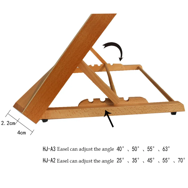Портативный бук дерево мольберт 4 K эскизы Настольный мольберт складной мольберт полки роспись Доска Деревянный Эскиз мольберт HJ-A3