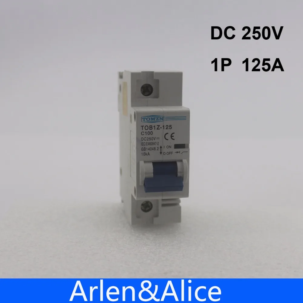 1P 125A DC 250V автоматический выключатель для PV системы C curve MCB|circuit breaker|dc circuit breaker 125adc |