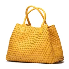 Высококачественные кожаные сумки, женские сумки, вязанные Сумки на одно плечо, большая вместительность, большой размер, тканевые сумки для женщин, новая мода