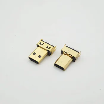 

10pcs Gold Plating 19P Micro Hdmi Male Connector Jacks Plug for Digital Product Hdmi Connector