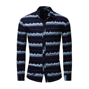 

2019 Spring Autumn Features Shirts Men Casual Fashion cotton shirt New Arrival Long Sleeve Casual Slim Fit Male