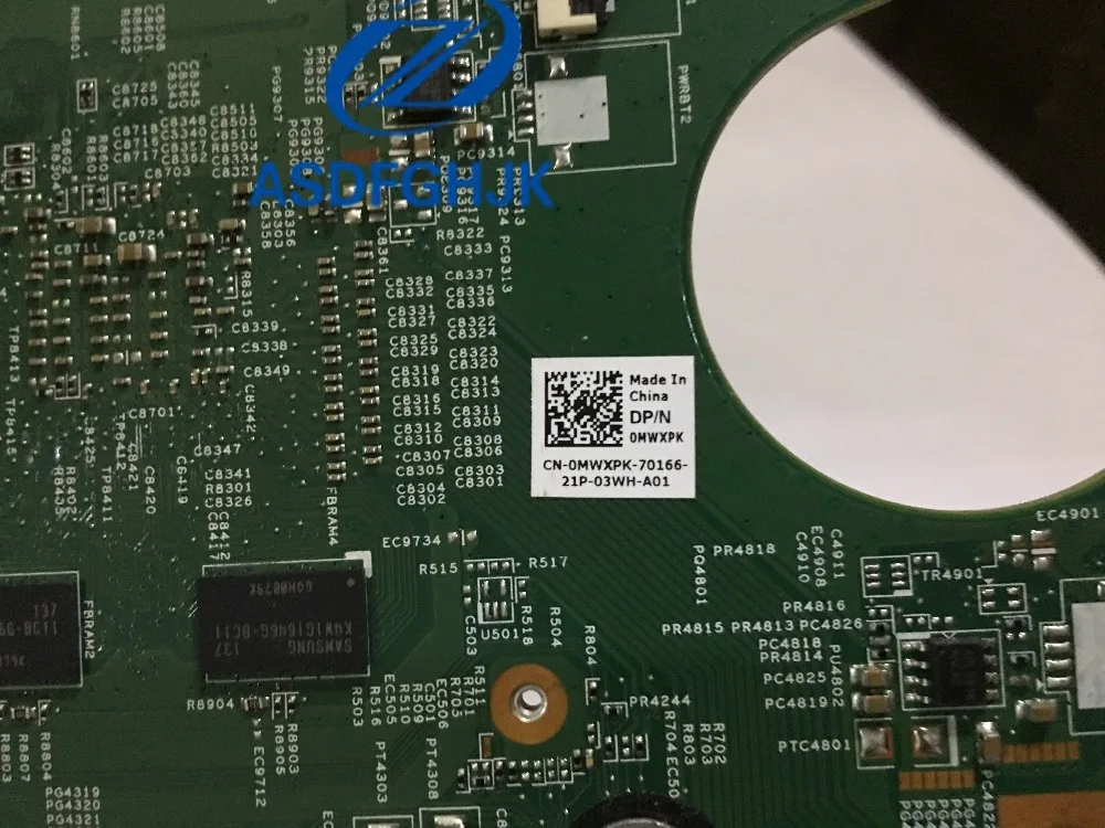 Материнская плата для ноутбука Dell inspiron 15 N5110 материнская HM67 DDR3 GT525M 1 ГБ CN 0MWXPK
