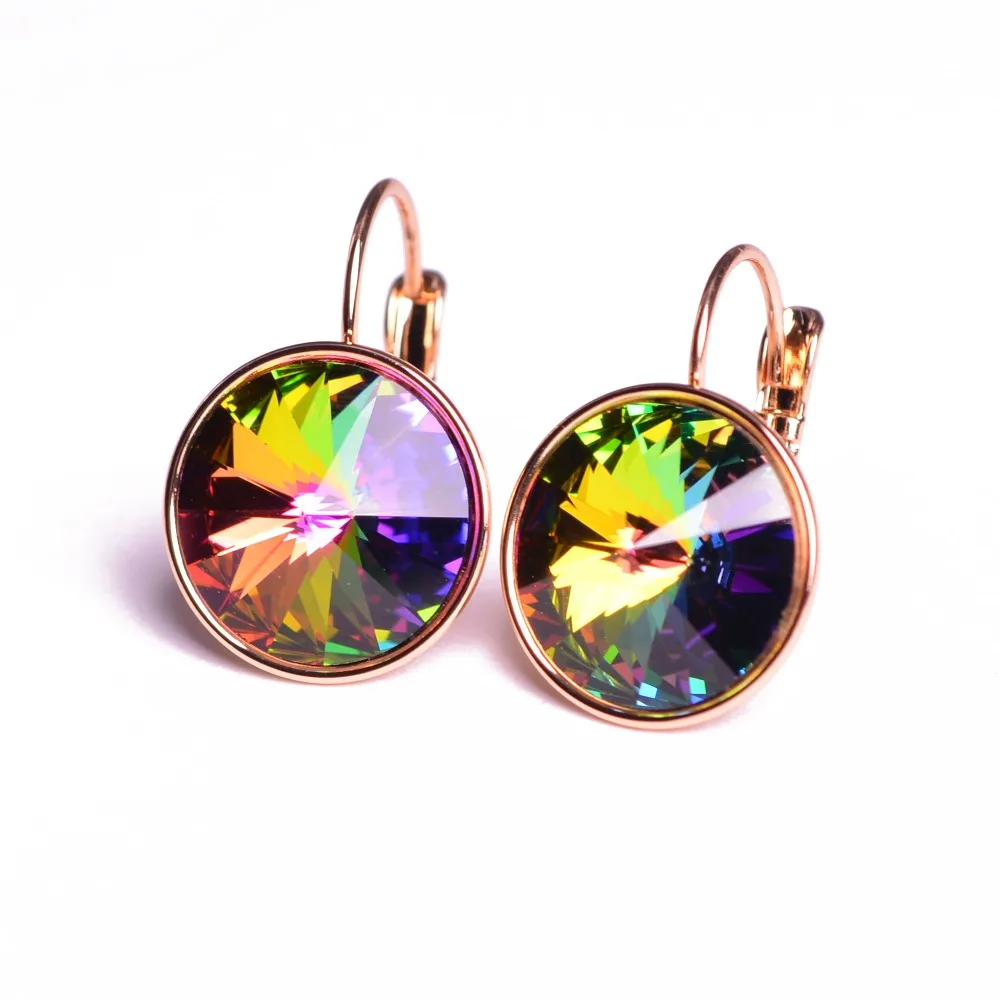 

Fashion Luxury Earrings for Women Best Austrian Crystal Eardrops Jewelry Clip Earrings Muticolor Eardrops
