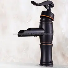 Oil Rubbed Bronze Waterfall Bathroom Vanity Vessel Sinks Mixer Bathroom Basin Sink Faucet Tap Cold And Hot Water Tap Khg012 automatic touchless sensor waterfall bathroom sink vessel faucet oil rubbed bronze with hole cover plate