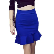 Короткая юбка русалки черная розовая синяя красная юбка-карандаш 3XL 4XL 5XL Плюс Размер мини-юбка ZY2663