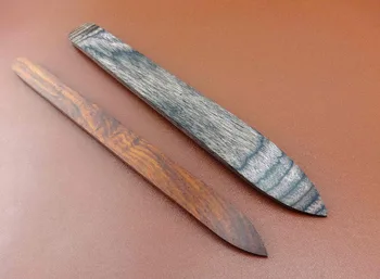

2pcs Leather Craft Leather Edge Burnisher Slicker Polishing Grind Finish Tool Set - Carving Stamping Knife Cutter Punch Chisel