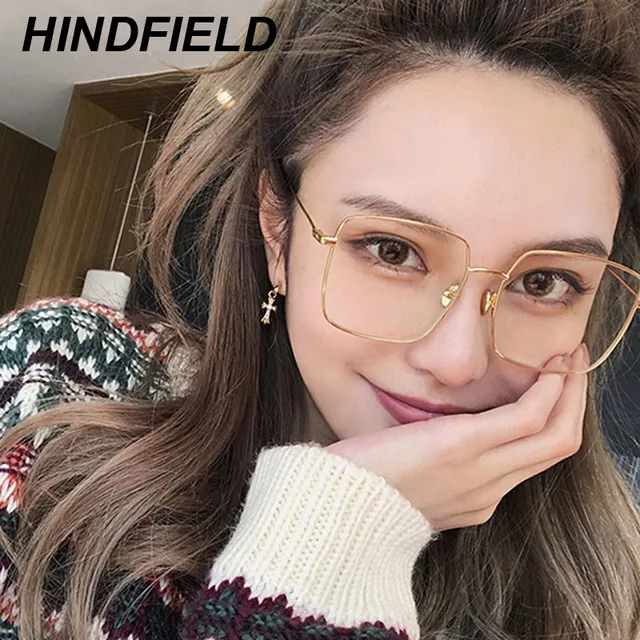 Korean Fashion Square Clear Glasses Women 2018 New Oversized Eyewear Spectacle Frames
