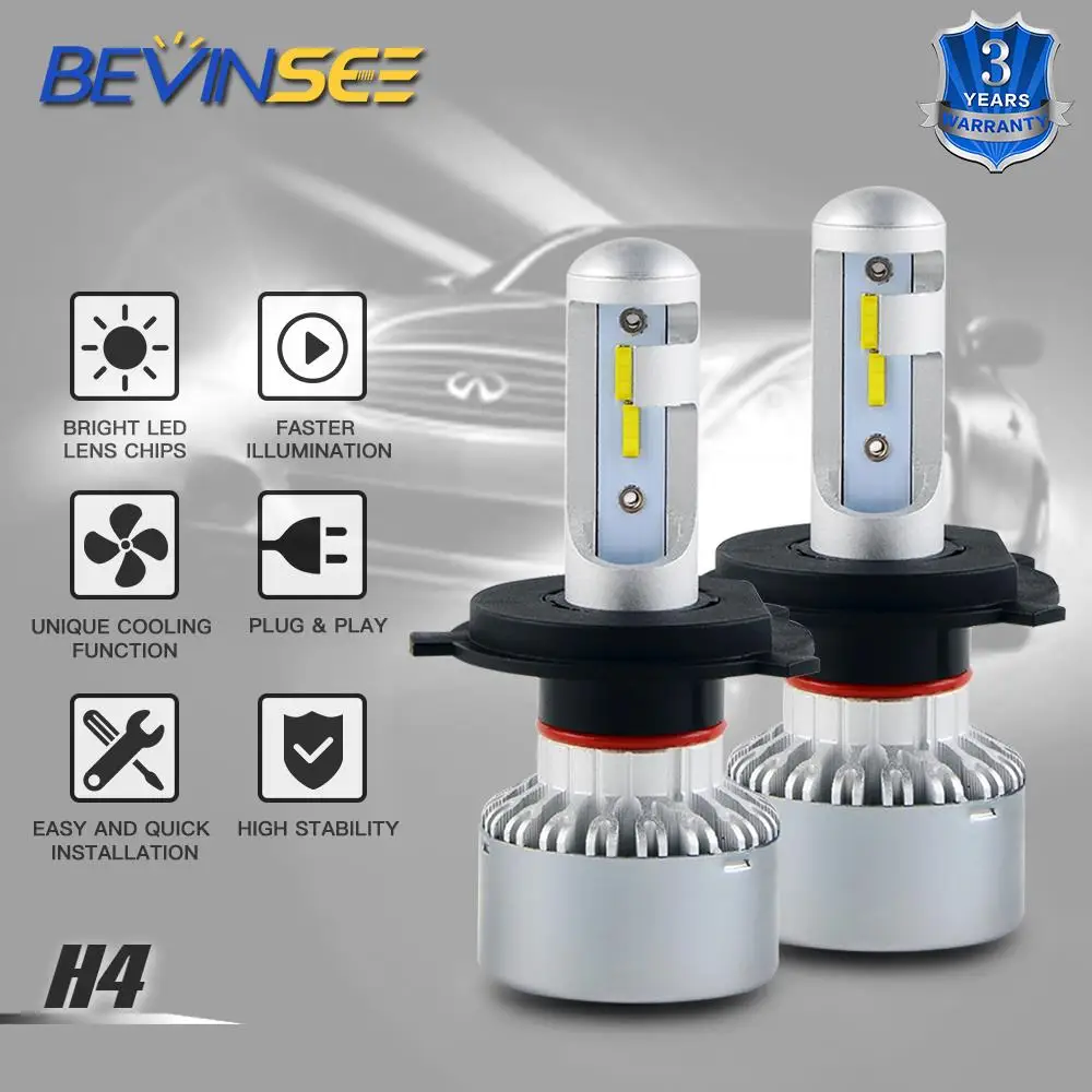 NICECNC LED Headlight Bulbs Lamp Head Light For Yamaha Grizzly 550 700 4X4 YFM500 YFM700 2008