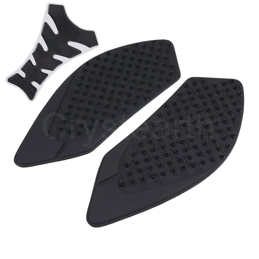 For Kawasaki ZX10R ZX-10R ZX 10R 08 09 10 11 Anti-slip Protector Tank Pads Side Gas Knee Grip Traction + Fish Bone Decal | Автомобили и