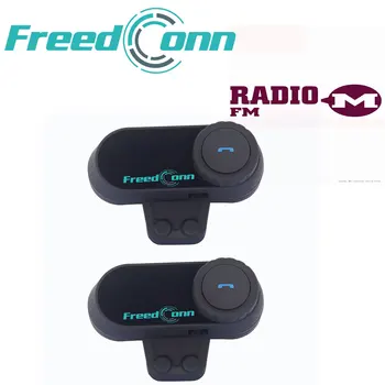 

2 pcs BT Interphone Motorcycle Helmet Bluetooth Intercom Wireless Moto Headset for 3 rider with FM Radio