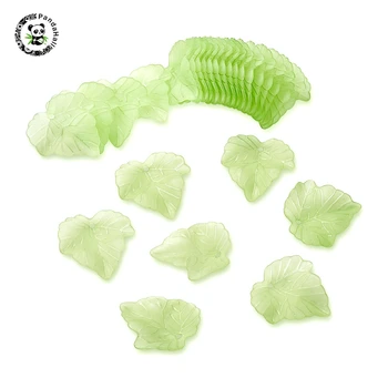 

100pcs Transparent Frosted Acrylic Charm Pendants Lime Green White for Jewelry Making DIY Crafts Home Decoration 24x22.5x3mm