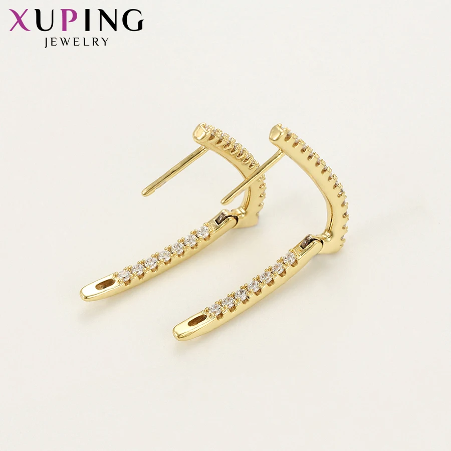 Xuping Hoop Earrings Synthetic Cubic Zirconia Vintage Jewelry for Women Romantic Christmas Gifts S63.4-97445