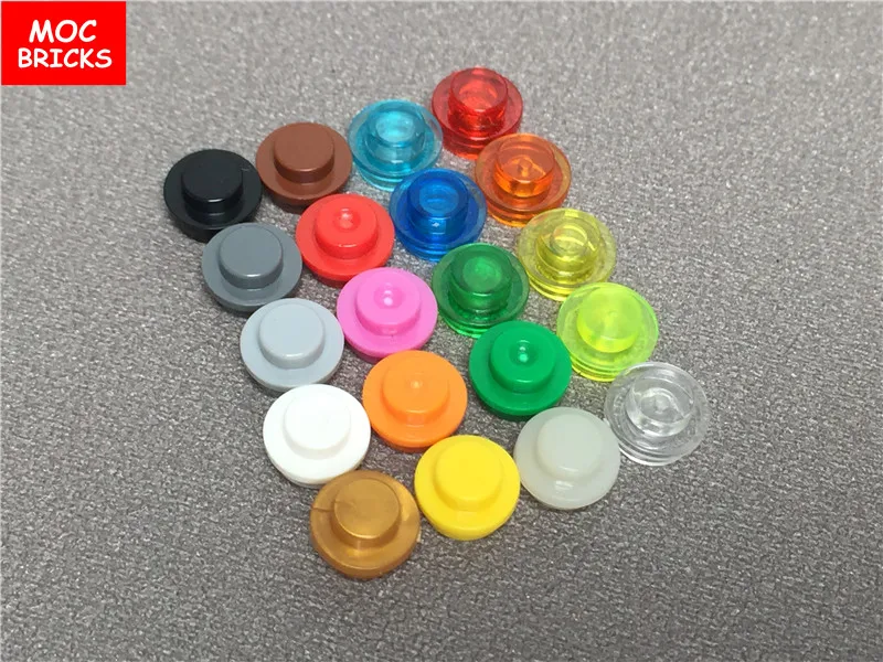 

20pcs/lot MOC Bricks Model Plate, Round 1 x 1 Straight Side fit with 4073 Educational Building Blocks Assembled Toys kids gift