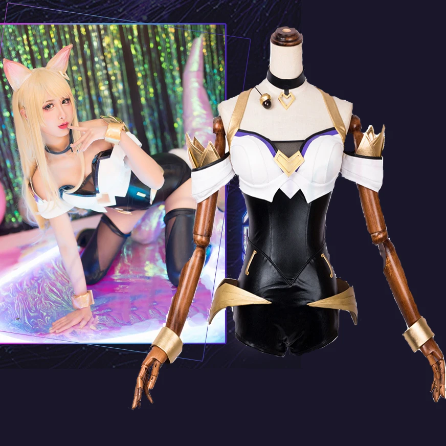 Костюм для косплея LOL Ари KDA Косплей костюм Ahri K/DA женский наряд сексуальный полный