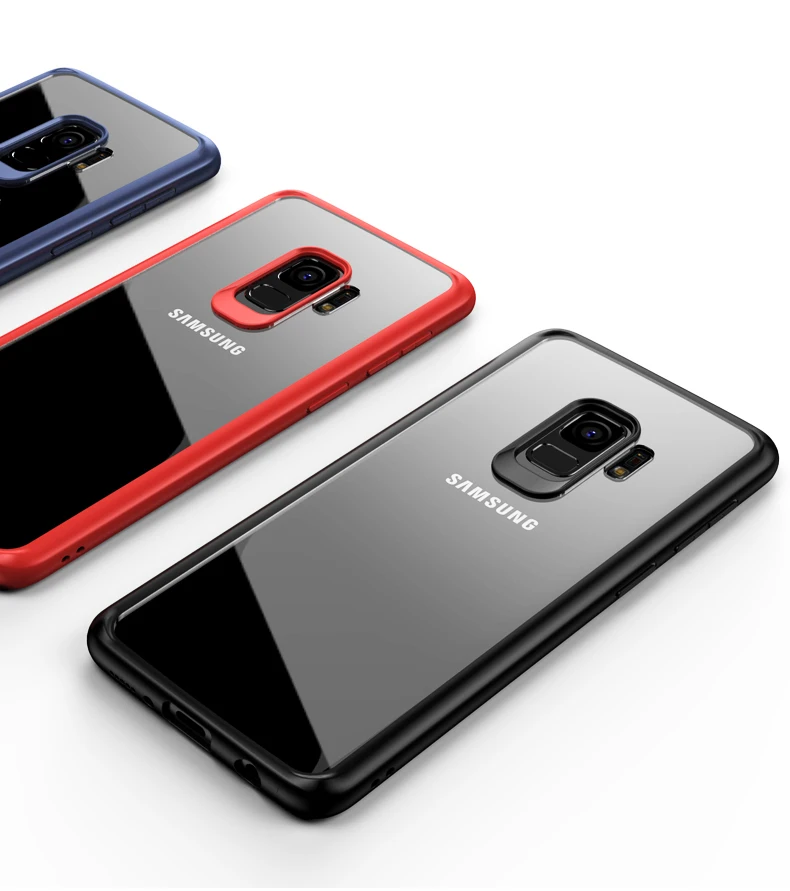 Ультратонкий Прозрачный чехол из поликарбоната для Samsung Galaxy S9 plus противоударный