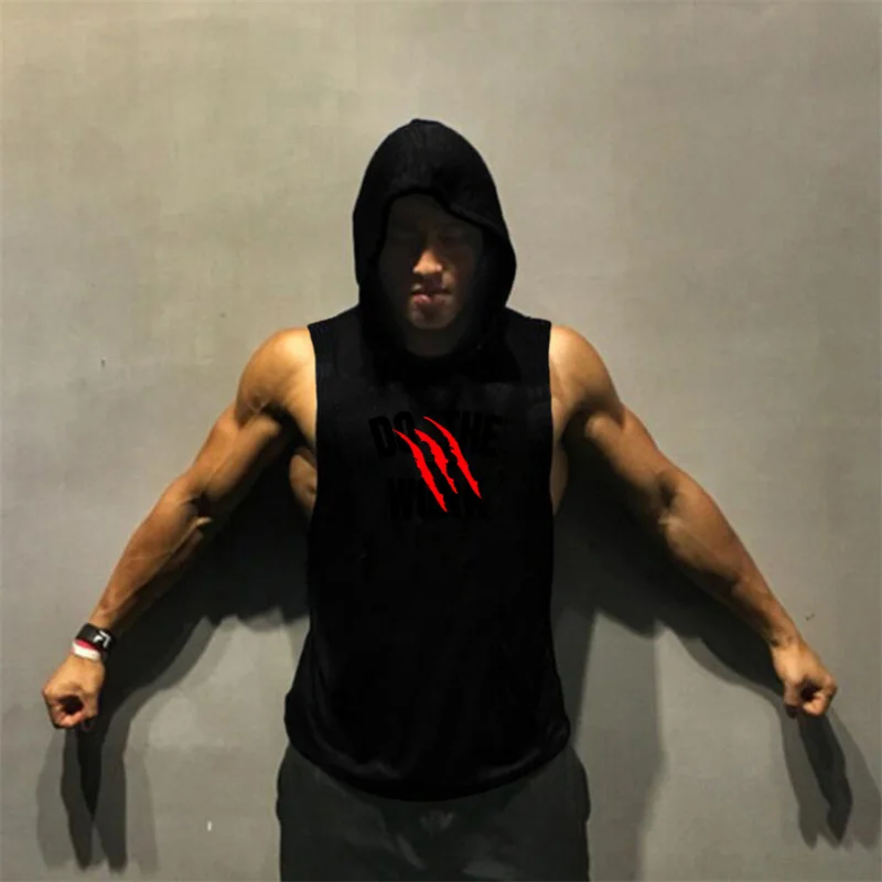 Muscleguys Brand clothing Bodybuilding hoodie Shirt Fitness Men Tank Top Muscle Vest Stringer Undershirt DO THE WORT TankTop