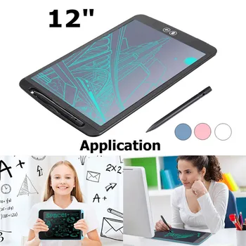 

12 inch LCD Handwriting Board Writing Tablet Partially Erasing Children's Writing Thick Pen Highlighting Electronic Drawing Pad